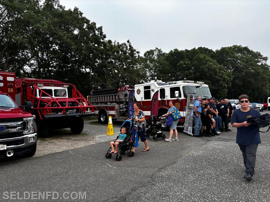 Members at the 2025 National Night Out at the Centereach Pool